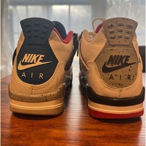 Air Jordan 4 Retro (GS), sz 5.5, white/blue/red